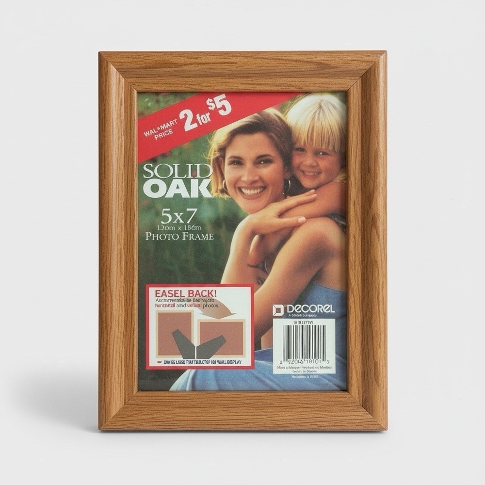 Decorel Vintage Solid Oak Wood Picture Frame 5x7 Natural Brown Classic Home